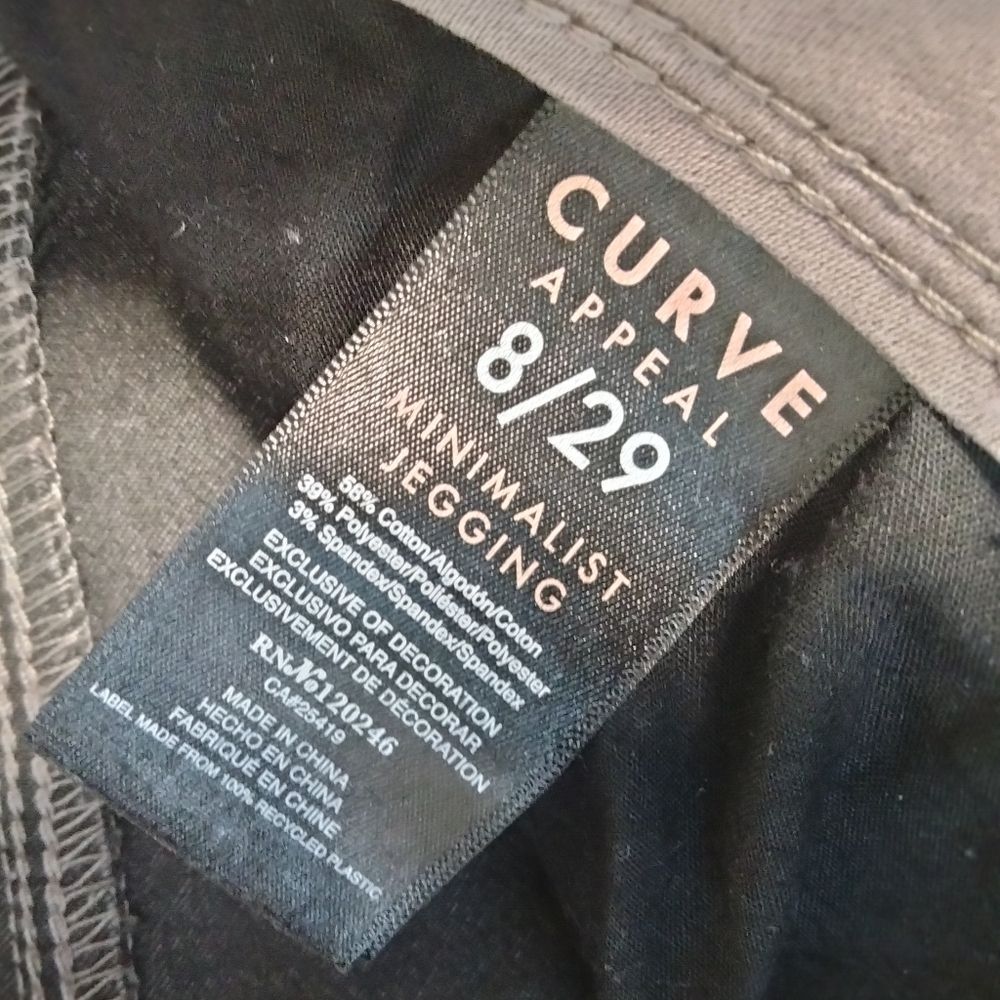 Curve Appeal Minimalist Jegging Gray Women's Jeans Size 8 - Picture 4 of 6